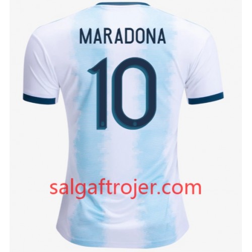 Argentina Fodboldtrøjer Diego Maradona 10 Hjemmebanesæt Copa América 2019 Kort ærmer Argentina Fodboldtrøjer Diego Maradona 10 Hjemmebanesæt Copa América 2019 Kort ærmer